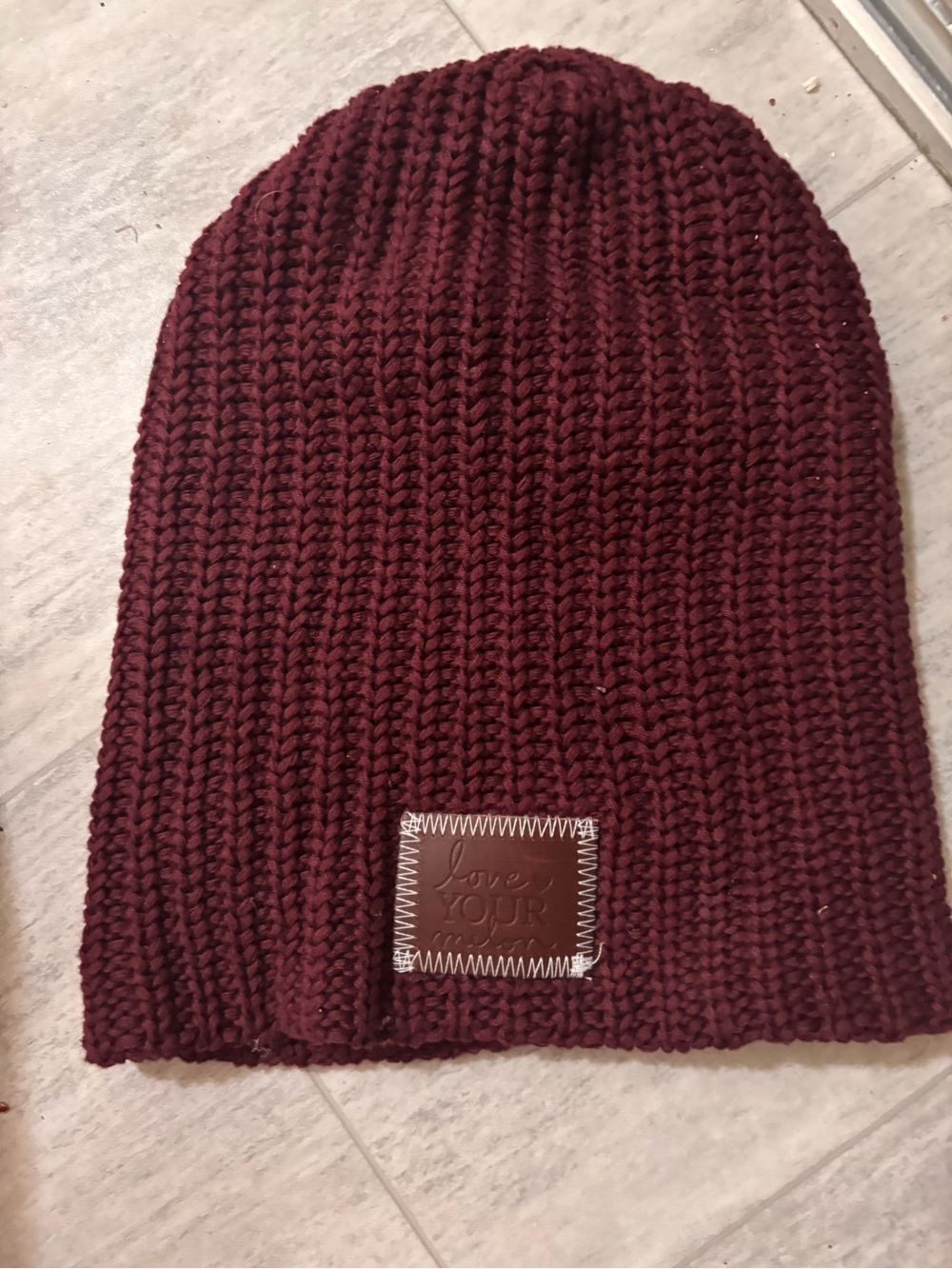 Love Your Melon Maroon Knit Beanie